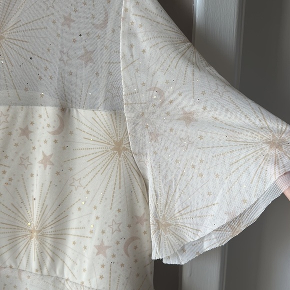 NWT TORRID Midi Mesh Flutter Sleeve Starburst Dress - Picture 14 of 14